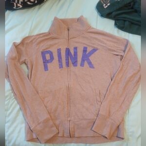 PINK Victoria's Secret Zip Up Tan Purple